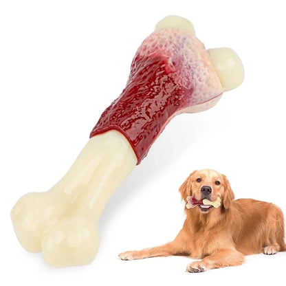 Dog Toys for Aggressive Chewers Large Breed, Beef Flavor Nylon Durable Dog Teething Chew Toys Nylon Bones for Medium Large Dogs