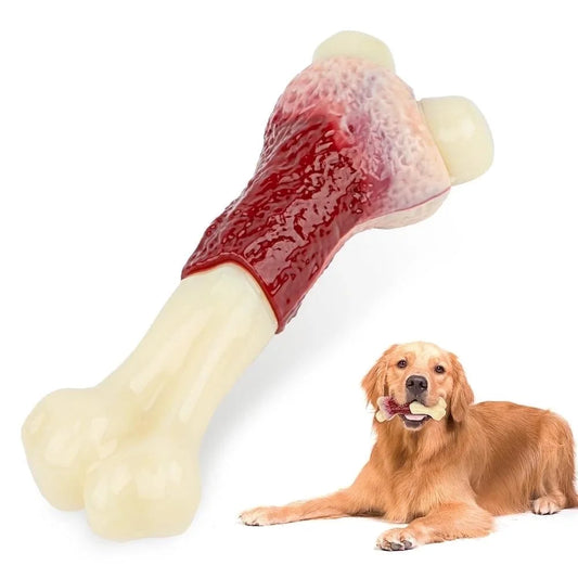 Dog Toys for Aggressive Chewers Large Breed, Beef Flavor Nylon Durable Dog Teething Chew Toys Nylon Bones for Medium Large Dogs