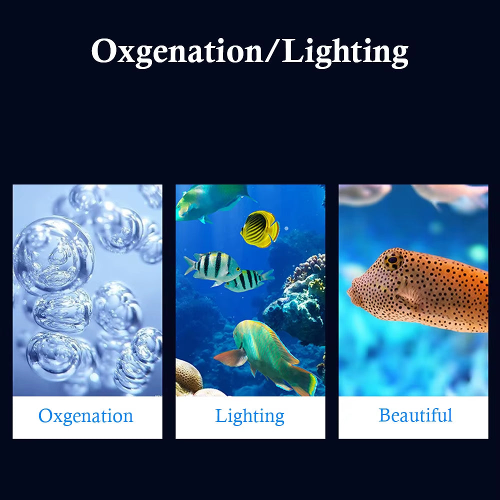 GlowWave LED Bubble Strip – Waterproof Aquarium Light with Mesmerizing Colors
